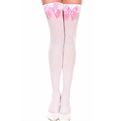 cheap Accessories-Women&#039;s Satin Bow Stockings Thigh High Stockings Hosiery Socks with Bow Knee Socks Stockings Oktoberfest Cosplay Party Girls Halloween Carnival Accessories