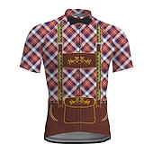 voordelige Heren shirts-Voor heren Wielrenshirt T-shirt met kostuum Grappig Korte mouw Fietsen Shirt Kleding Bovenlichaam met 3 achterzakken Bergracen Wegwielrennen Sneldrogend Reflecterende strips Achterzak Beperkt