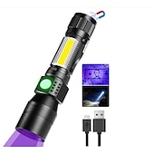 Недорогие Кемпинговые фонари-LED подсветка Ультрафиолетовые фонари UV вспышка Водонепроницаемый 1200 lm Светодиодная лампа LED 2 излучатели 7 Режим освещения с батарейками и USB кабелем