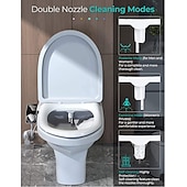 levne Bidetové baterie-bidetový nástavec na WC - samočisticí duální tryska, neelektrický bidet, teplovodní bidetový rozprašovač s ovládáním tlaku