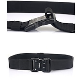 cheap Men&#039;s Belt-Men&#039;s Tactical Belt with Metal Buckle Nylon ArmyGreen Black