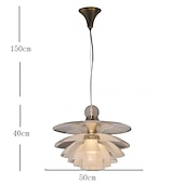 お買い得  ペンダントライト-50cmペンダントランタンデザインペンダントライトアクリル電気メッキモダン220-240v