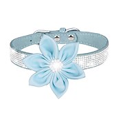 baratos Coleiras, Trelas e Peitorais para Cães-coleira de cachorro de strass coleira de cachorro rotulação placa de identificação coleira de cachorro anti-perdida flor removível cachecol de gato