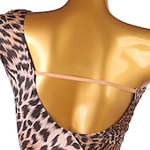 billiga Danskläder till latindans-dans salsa latinsk dansklänning cascading volanger split joint kvinnors träningsprestanda ärmlös hög spandex organza salsa trikå