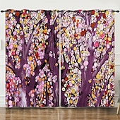 billiga Gardiner och draperier-mörkläggningsgardin draperier bondgård gardin 2 paneler svart för vardagsrum sovrum dörr kök balkong fönster behandlingar värmeisolerad