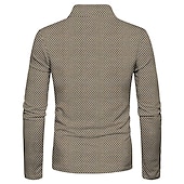 preiswerte Urlaub-Herren Geometrisch Hawaiianische Polohemden Golfshirt Langarm Polo-Shirts Hemden mit Kragen Lässig Strandbekleidung Urlaubskleidung Party-Outfits 3D-Druck Viertelreißverschluss-Poloshirt Gelb Rote
