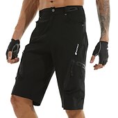 preiswerte Fahrradhosen Herren-Nuckily herren mtb shorts lycra radhose wasserdicht atmungsaktiv schnell trocknend leicht und baggy reißverschlusstaschen sommer fahrradbekleidung berg rennrad radsport fortgeschritten schwarz