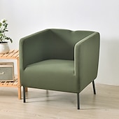 billiga Fåtöljskydd och armlöst stoltäckning-stretch fyrkantiga badkar stol vinröd slipcover sofföverdrag möbelskydd hög stretch 1 stycke soffa stolsöverdrag för vardagsrum slitstarkt spandex tyg icke glidtvättbar