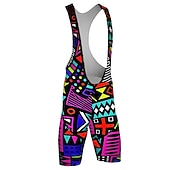 رخيصةأون السراويل القصيرة والجوارب والسراويل الرجالية-رجالي هندسي شورت ركوب الدراجات شورات الدراجة دراجة هوائية مريلة السراويل قيعان دراجة جبلية دراجة الطريق رياضات 3D وسادة ركوب الدراجات سريع جاف رطوبة فتل أرجواني سباندكس ملابس ملابس ركوب الدراجات