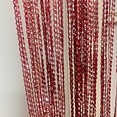 economico Tende macrame e stringa-Tende A Stringhe Sparkle Tenda Della Porta Fly Tenda Bastone Della Tenda, Tende Pannello Divisorio Porta Finestra Zanzariera Per La Decorazione Della Parete Della Porta E Della Finestra,100*200cm