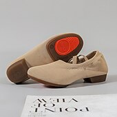 preiswerte Jazztanzschuhe-Damen Jazztanzschuhe Tanzschuhe Leistung Praxis Outdoor Absätze Starke Ferse Schwarz Kamel