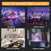 cheap Table Lamps-Crystal Table Lamp 16 Colors Change Touch Remote Control Modern Bedside Table Lamp USB Rechargeable Rose Desk Lamp Night Light for Valentines Bedroom Living Room Dinner Bar Decoration