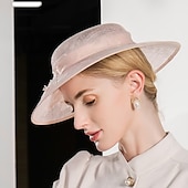 halpa Juhlahatut-Tyylikkäät söpöt hatut applikaatioilla  kukilla  yksivärisiä 1 kpl juhlia  ilta  tee-juhla  Melbourne Cup päähine dress to impress derby hatut kilpa päivänä 2025