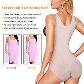 cheap Shapewear-Shapewear Bodysuit for Women Tummy Control Butt Lifter Panty Hi-Waist Trainer Stomach Body Shaper Slimming Girdles
