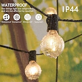 cheap Plug String Lights-Globe String Lights 15m/50FT 50LEDs G40 Outdoor Hanging Globe Patio Lights with 50 Clear Bulbs(2 Spare) UL Listed Connectable Backyard Lights for Indoor Outdoor Decor 50 Hanging Sockets E12 Base 5W Bulb Black