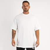 economico T-shirt e Canottiere da Corsa-Per uomo Maglia da palestra Camicia da allenamento T-shirt da corsa Manica corta Superiore Sportivo Athleisure Autunno Cotone Traspirante Morbido Effetto sauna Pallacanestro Jogging Addestramento