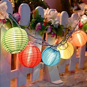 cheap Solar String Lights-Solar LED Lantern String Lights – Waterproof Outdoor String Fairy Lights 1.5M to 3M, Christmas Window Decoration Warm White Bulbs for Outdoor Garden, Party, and Patio Decor