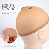 cheap Tools &amp; Accessories-4 pieces Light Brown Stocking Wig Caps Stretchy Nylon Wig Caps for Women