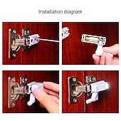 cheap Cabinet Light-10PCS LED Cabinet Light LED Inner Hinge Lamp Closet Light Battery Wireless Lamp Universal Wardrobe Cupboard Sensor Lighting