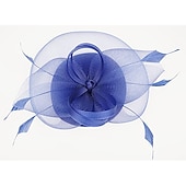 economico Fascinator-fascinators Piume Cappello Portapillole Matrimonio Kentucky Derby Coppa di Melbourne cocktail Astco reale Fiore Elegante Con Colore Puro Copricapo Copricapo