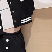 Flickor 3D Bokstav Kjolset Klädesset Långärmad Höst Vinter Ledigt Preppy stil Bomull Barn 5-13 år Skola Utomhus Normal billiga Set-Flickor 3D Bokstav Kjolset Klädesset Långärmad Höst Vinter Ledigt Preppy stil Bomull Barn 5-13 år Skola Utomhus Normal