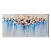 abordables Pinturas de paisajes-Mintura hecho a mano textura gruesa flores paisaje pintura al óleo sobre lienzo arte de la pared decoración cuadro abstracto moderno para la decoración del hogar enrollado sin marco pintura sin