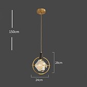 economico Luci a sospensione-20cm pendente lanterna design lampada a sospensione rame ottone moderna 220-240v