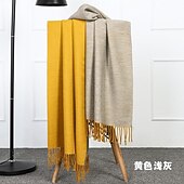 preiswerte Schals &amp; Handschuhe für Männer-Doppelseitiger Kaschmirschal für Herren Herbst und Winter verdickter warmer Schal Winterwollschal für Herren