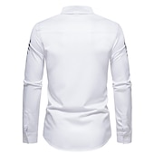abordables camisas de esmoquin para hombre-Hombre Camisa camisa de baile Graphic Diario Negro Blanco Todas las Temporadas Ropa Estampado