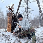 preiswerte Fleece &amp; 3 in 1 Jacken-Herren Militärische taktische Jacke Wanderfleecejacke Winter Draussen Thermowarm Fleece-Futter Wasserdicht Winddicht Oberbekleidung Windjacke Trenchcoat Weiß Tarnung