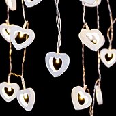 abordables Guirlandes lumineuses à piles-élégante réception de mariage fête 3m 20led amour coeur led guirlande lumineuse en bois guirlandes lumineuses pour fenêtre chambre intérieur extérieur décor décoration de fête de mariage de Noël