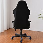 abordables Funda para silla de oficina-Funda para silla de oficina dividida, funda para silla de juego, color burdeos, elástica, lavable, funda para silla de ordenador, para sillón, silla giratoria, silla de juego, silla de jefe de