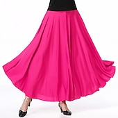 abordables Tenues de danse de salon-Danse de Salon Jupes Couleur Pure Femme Utilisation Usage quotidien Fibre de Lait