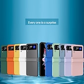 cheap Samsung Cases-Phone Case For Samsung Galaxy Z Flip 7 Z Flip 5 Z Flip 4 Z Flip 3 Back Cover Bumper Frame Four Corners Drop Resistance Shockproof Solid Colored Silica Gel