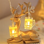 economico Striscie luci USB-boccale di birra luci stringa decor 1,5 m 10 led/3 m 20 led con telecomando usb &amp; Alimentato A Batteria Per Bar Natale, Compleanno, Festa Di Nozze, Camera Da Letto, Dormitorio, Corona, Club Estivo,