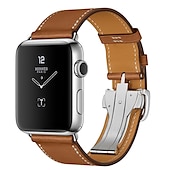 economico Cinturini per Apple Watch-Compatibile con Cinturino dell&#039;Apple Watch 38mm 40mm 41mm 42mm 44mm 45mm 49mm Lusso Regolabili Fibbia in acciaio inossidabile Vera pelle Cinturino di ricambio per iwatch Serie Ultra 8 7 6 5 4 3 2 1 SE