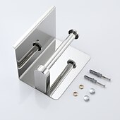 お買い得  トイレットペーパーホルダー-多機能トイレット ペーパー ラック 304 ステンレス鋼ロール ペーパー タオル ラック大/小ミラー明るい明るい色