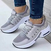 Women's Grey Running Shoes – Breathable Mesh Sneakers with Air Cushion Sole for Comfort and Style3