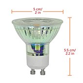 olcso Izzók-10db 5w led spotlámpa izzó 500lm gu10 cob szabályozható dekoratív meleg hideg fehér 50w halogén megfelelő 220-240v