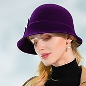 cheap Party Hats-Wool Hats with Pure Color 1pc Casual Headpiece