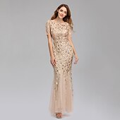 olcso Ruhák-Ordító 20-as évek 1920-as évek Koktélruha Flapper ruha Ruhák Álarcosbál A nagy Gatsby Charleston Esküvői Vendég Flitter Jelmez Női Álarcos mulatság Esküvő Esküvői vendég Buli / Este Felnőttek Ruha