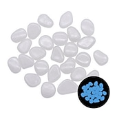 cheap Statues-1pack Glow in the Dark Garden Pebbles For Sidewalk Garden Terrace Lawn Garden Patio Fish Tank Aquarium Decoration Glow Stone