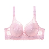 abordables Sujetadores y bralettes-Sujetadores de encaje para mujer, sujetadores acolchados, sujetadores con aros, tirantes desmontables, copa 3/4, escote en V, transpirables, push up, encaje, color puro, gancho&amp;amp;Conjuntos casuales