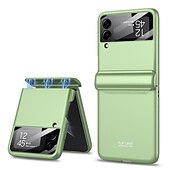 cheap Samsung Cases-Phone Case For Samsung Galaxy Z Flip 5 Z Flip 4 3 2 Back Cover Portable Magnetic Full Body Protective Solid Colored TPU