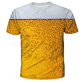 abordables T-shirts-Anime 3D Tee-shirt Costume de cosplay T-shirt Bière Classique Style de rue pour Homme Unisexe Adulte Impression 3D  pour Oktoberfest