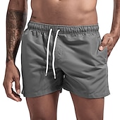 baratos shorts de natação masculinos-calções de banho masculino calções de banho com forro de malha calções de prancha de secagem rápida cordão elástico respirável com bolsos - natação surf praia desportos aquáticos cor sólida primavera