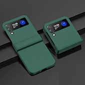 cheap Samsung Cases-Phone Case For Samsung Galaxy Z Flip 7 Z Flip 5 Z Flip 4 Z Flip 3 Back Cover Bumper Frame Four Corners Drop Resistance Shockproof Solid Colored Silica Gel