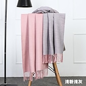 preiswerte Schals &amp; Handschuhe für Männer-Doppelseitiger Kaschmirschal für Herren Herbst und Winter verdickter warmer Schal Winterwollschal für Herren