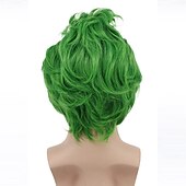 billige Festparykker-menn kvinner kort rett grønn joker parykk skallet hode karneval cosplay kostyme anime parykk st.patrick&#039;s day parykker