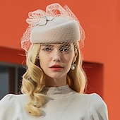 Χαμηλού Κόστους Καπέλα Γιορτής-100% Μαλλί Καπέλο Ντέρμπι / Καπέλα με Φιόγκος 1 τεμ Causal / Καθημερινά Ρούχα Ακουστικό